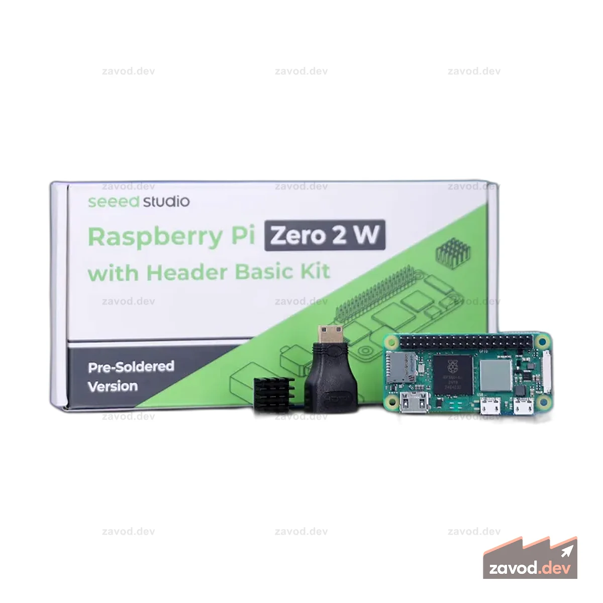 Seeed Studio Raspberry Pi Zero 2 Вт с базовым комплектом разъема (предварительно припаянный)