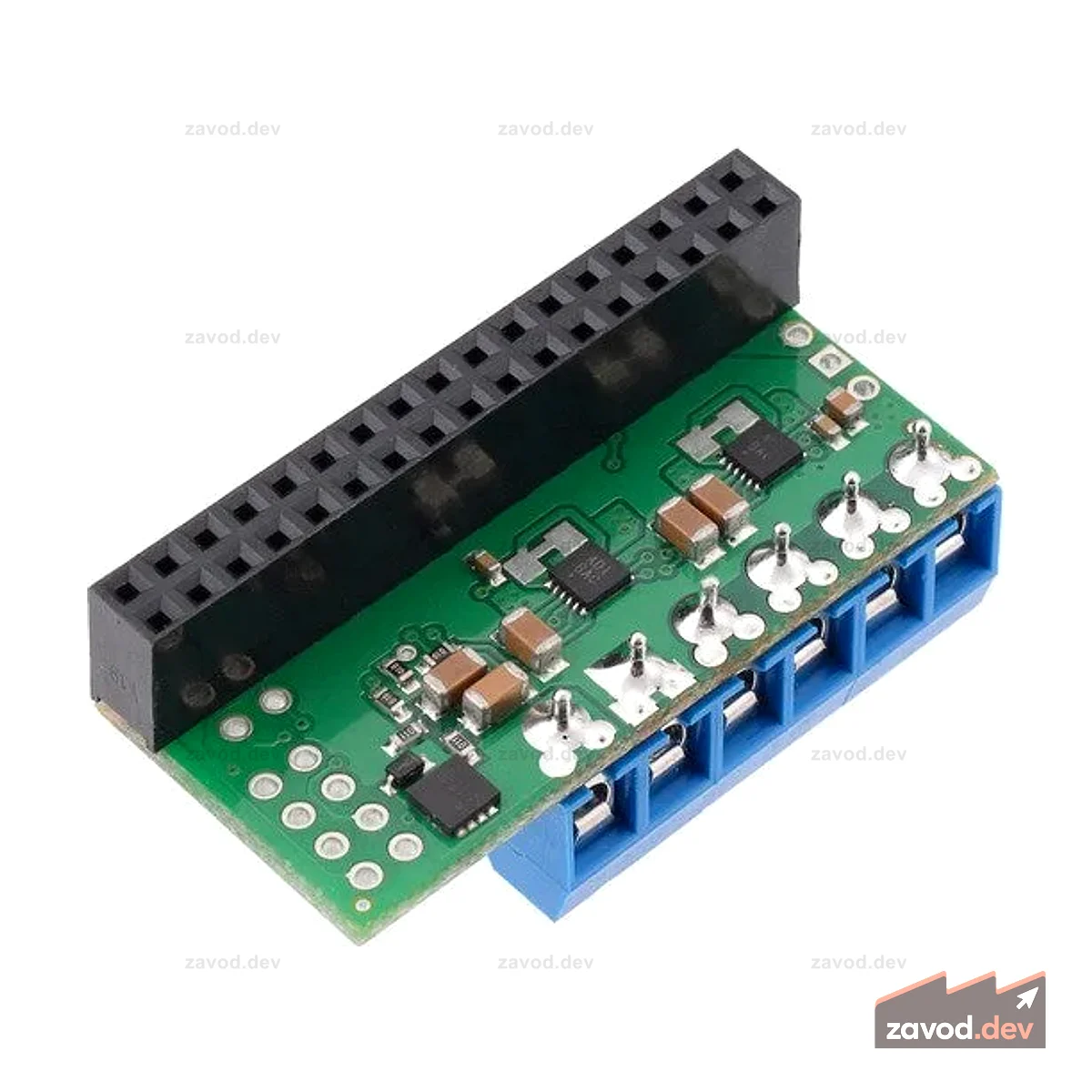 Pololu Dual MAX14870 Драйвер двигателя для Raspberry Pi (в сборе)
