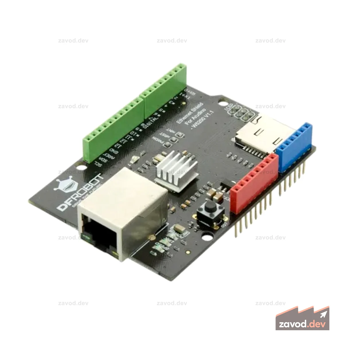 Ethernet Shield для Arduino (W5200, SPI, microSD)