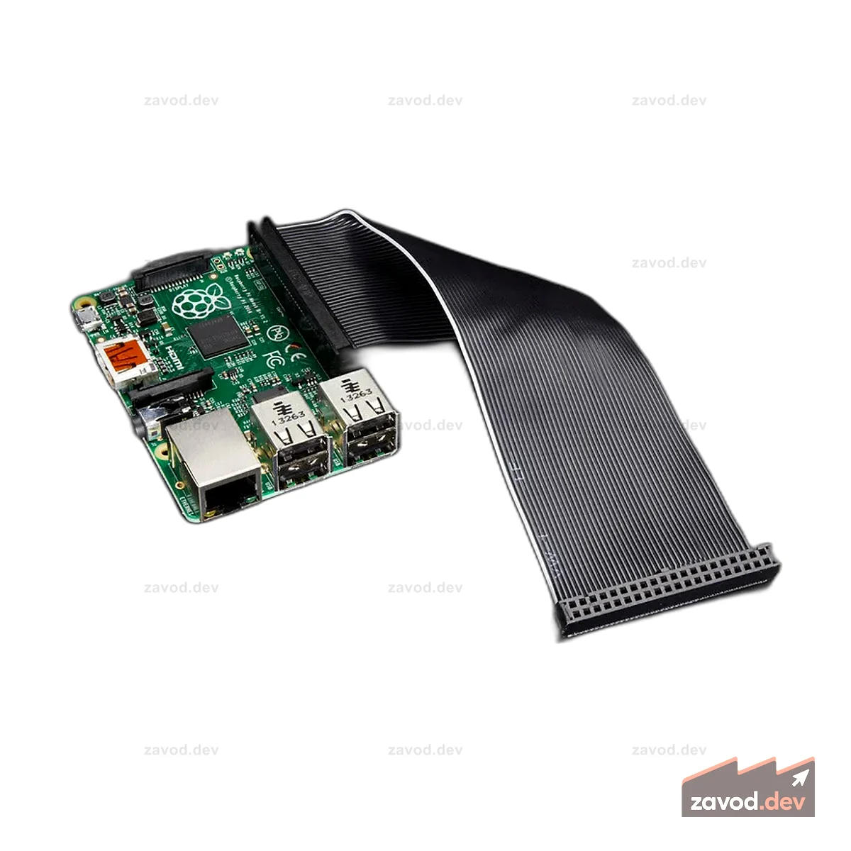 Ленточный кабель GPIO для Raspberry Pi Model A+/B+/Pi 2/Pi 3/Pi 4/5 (40 контактов)