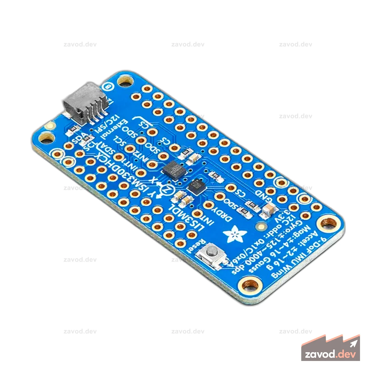 Adafruit ISM330DHCX + LIS3MDL Высокоточный IMU с 9 степенями свободы FeatherWing