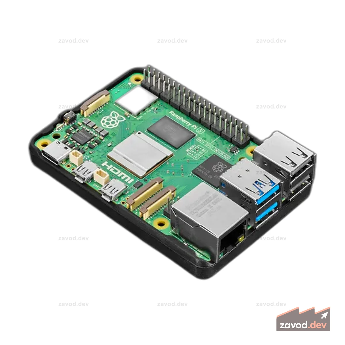 Защитный силиконовый бампер для Raspberry Pi 5