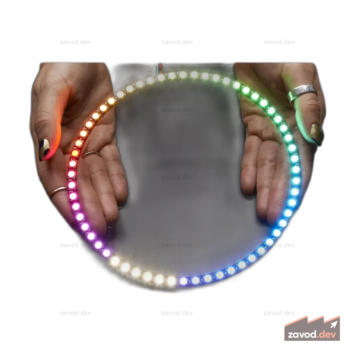 NeoPixel 1/4 60 Ring — светодиод 5050 RGBW со встроенными драйверами [натуральный белый — ~4500K]