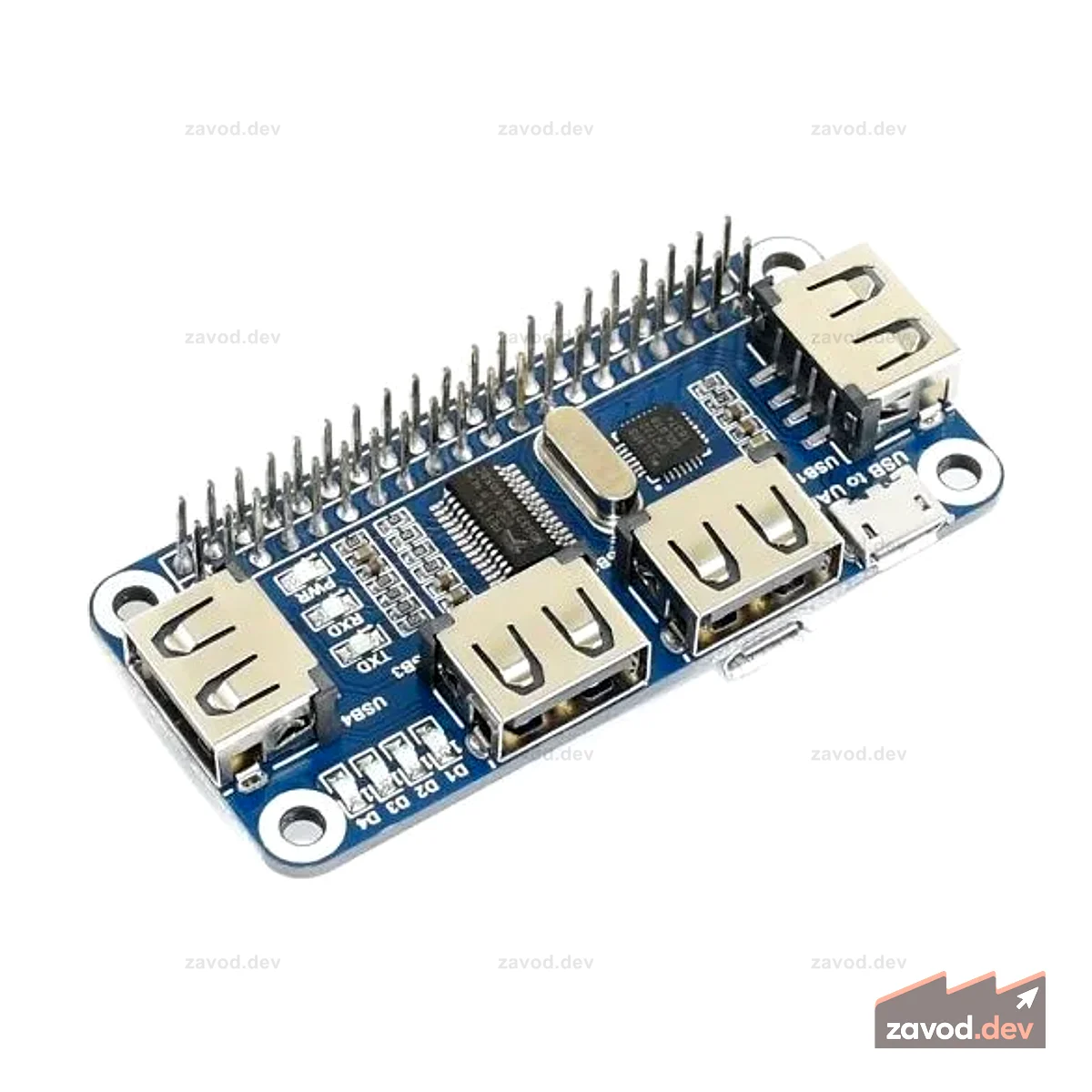 Waveshare 12694 - 4-портовый USB-концентратор для Raspberry Pi