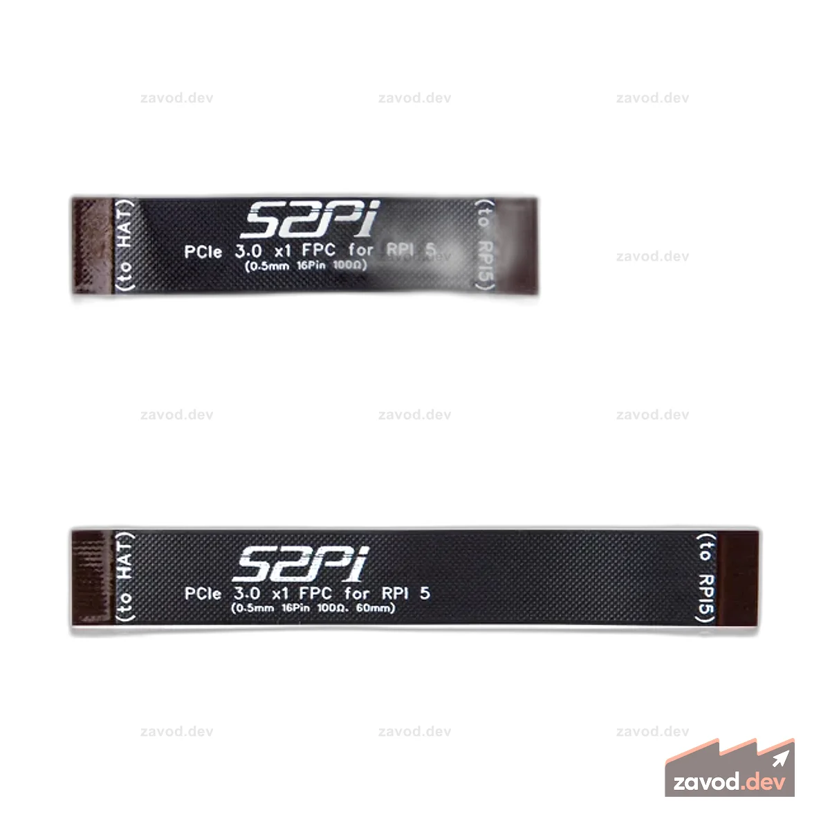 52Pi 3 шт. 16Pin 0,5 мм шаг PCIe FPC кабель 40 мм/60 мм/80 мм для Raspberry Pi 5 и PCIe M.2 M-Key NVMe SSD PCIe периферийная плата
