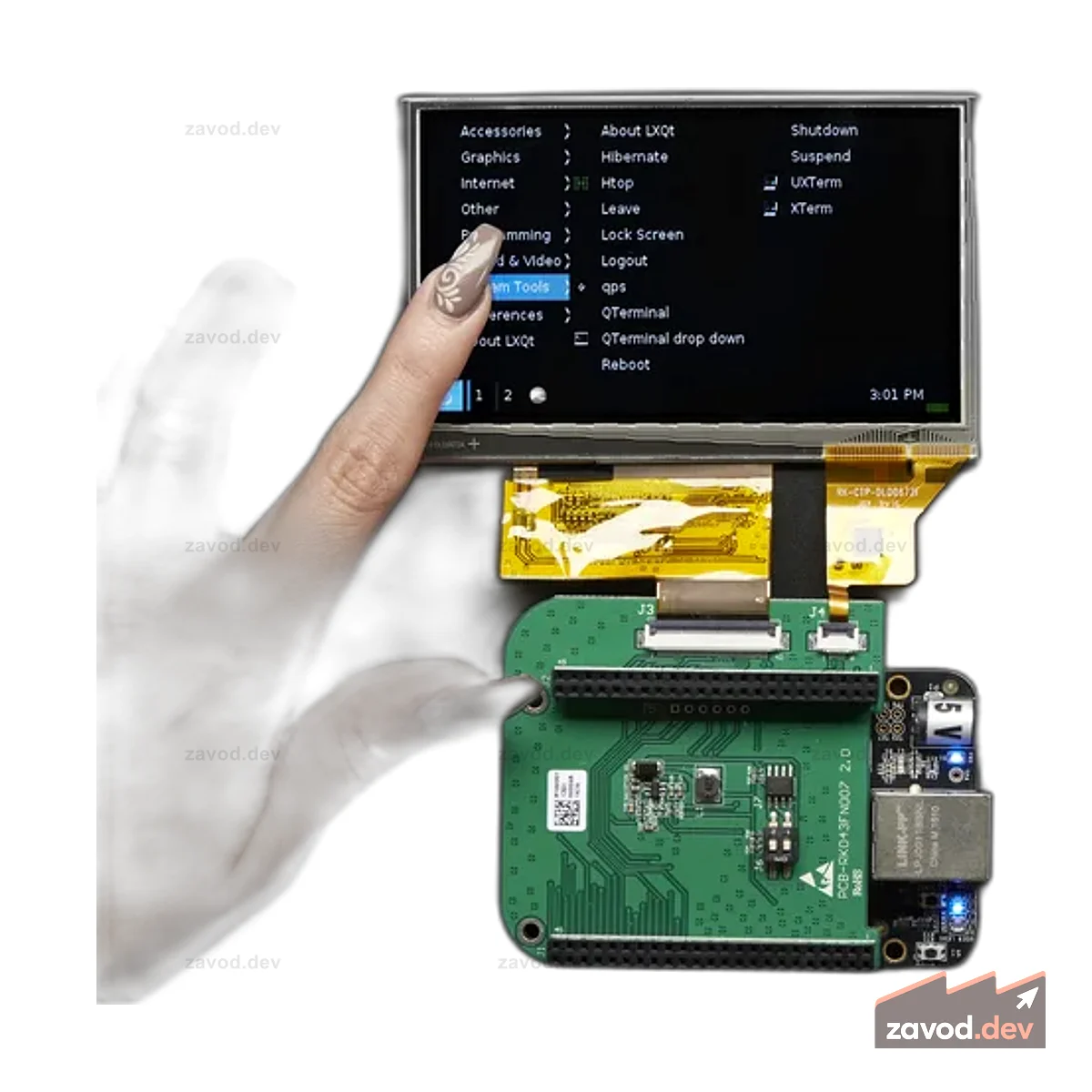 Накидка с емкостным сенсорным ЖК-дисплеем 4,3 дюйма для BeagleBone