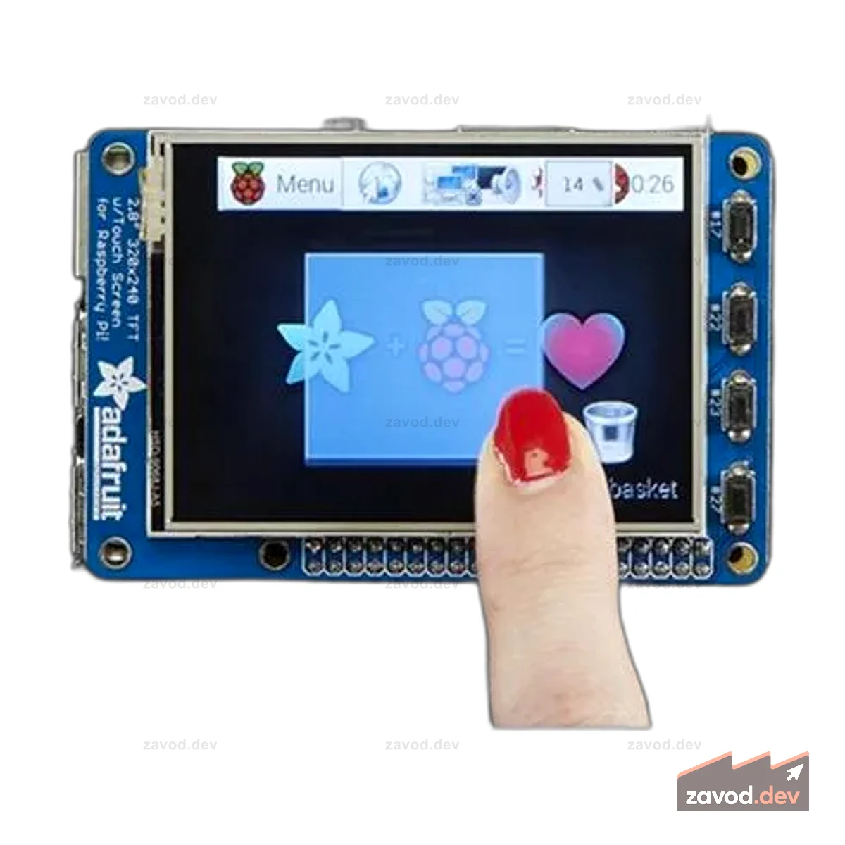 ADF RASPBERY PI 2.8IN TOUCH TFT+