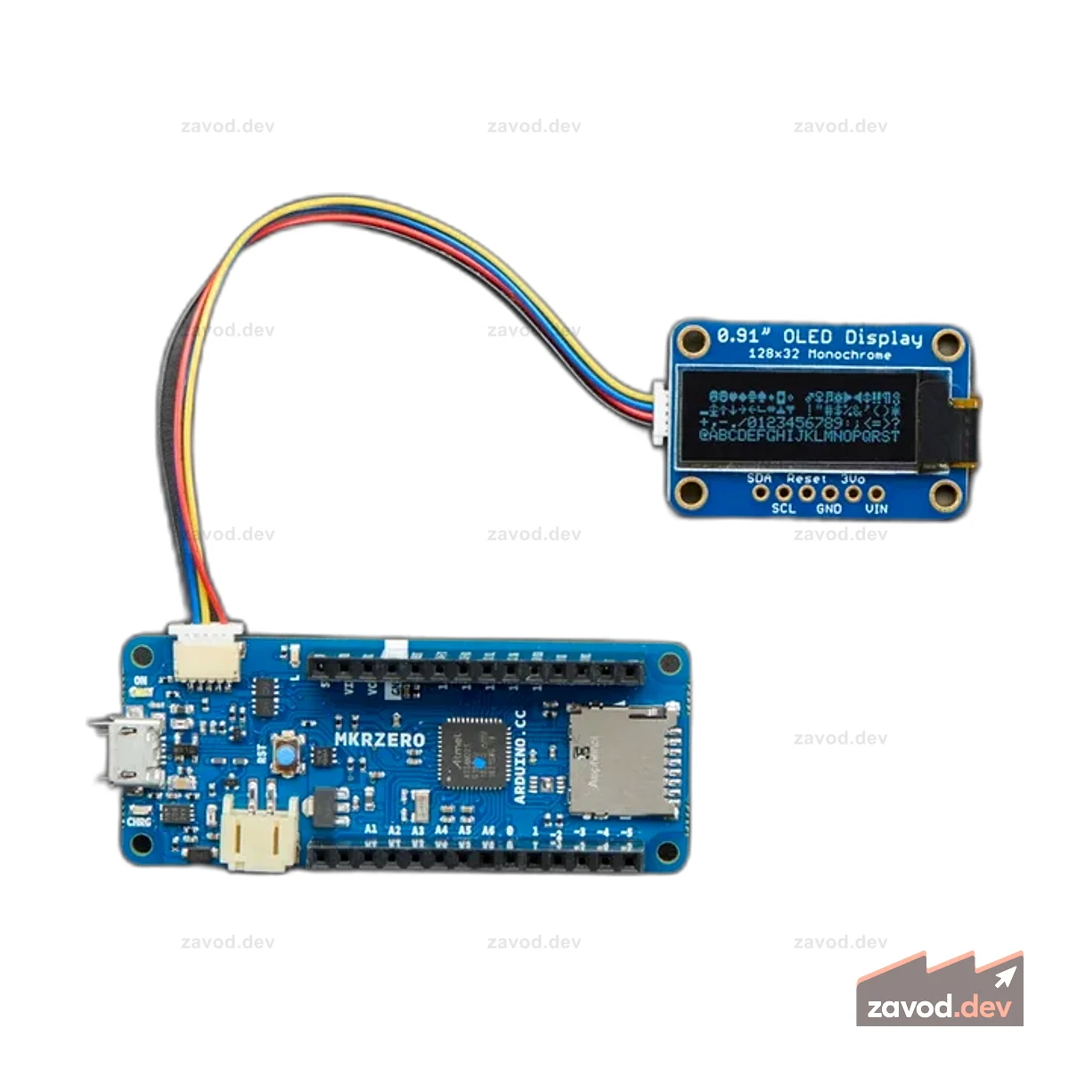 Кабель с 5-контактного (Arduino MKR) на 4-контактный JST SH STEMMA QT / Qwiic — длина 100 мм