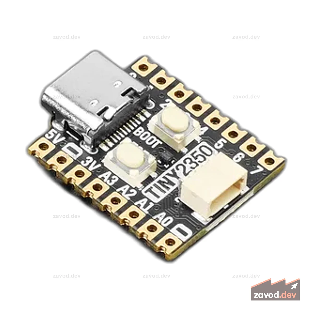 Pimoroni Tiny 2350 - Мини-плата разработчика RP2350 с флэш-памятью 4 МБ