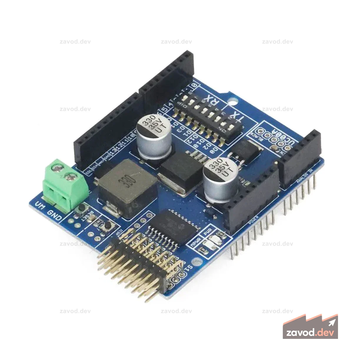 Cytron 8-канальный RC сервоконтроллер Щит — регулируемая мощность 5 В, 5 А для Arduino