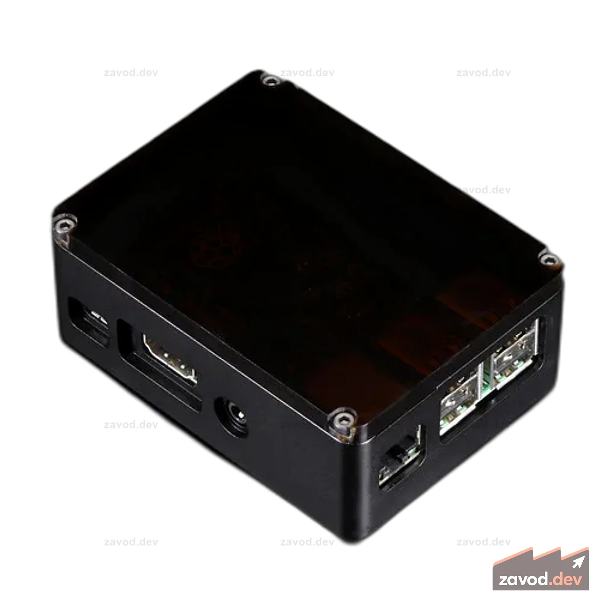 Черный чехол Anidees с дымчатым верхом для Raspberry Pi B+/Pi 2/Pi 3