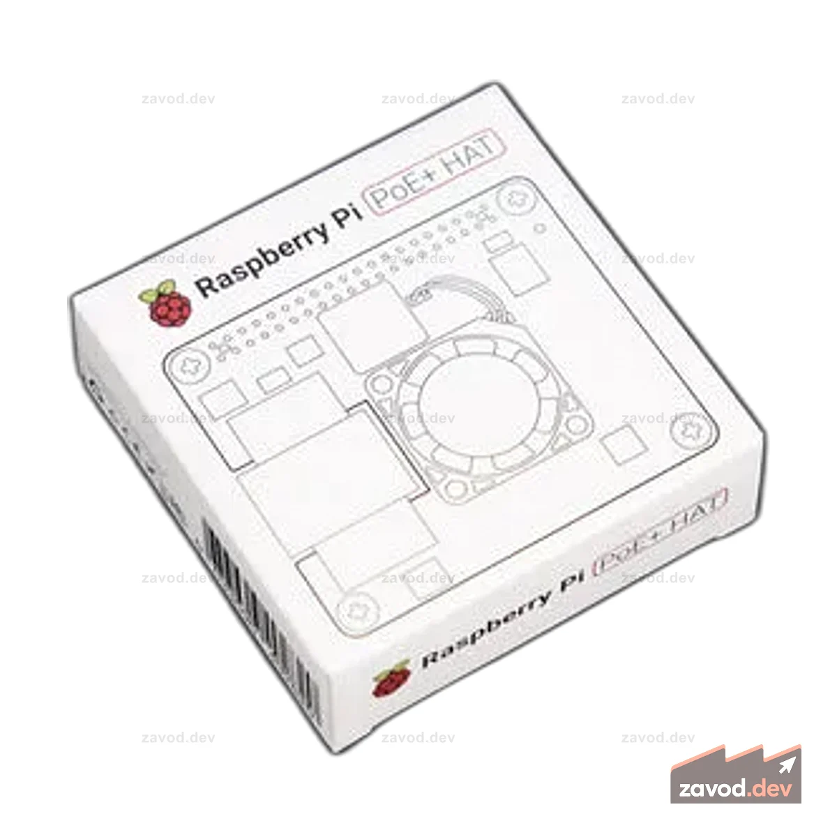 ШЛЯПА Raspberry Pi PoE+ (совместима с Raspberry Pi 4B / 3B+)