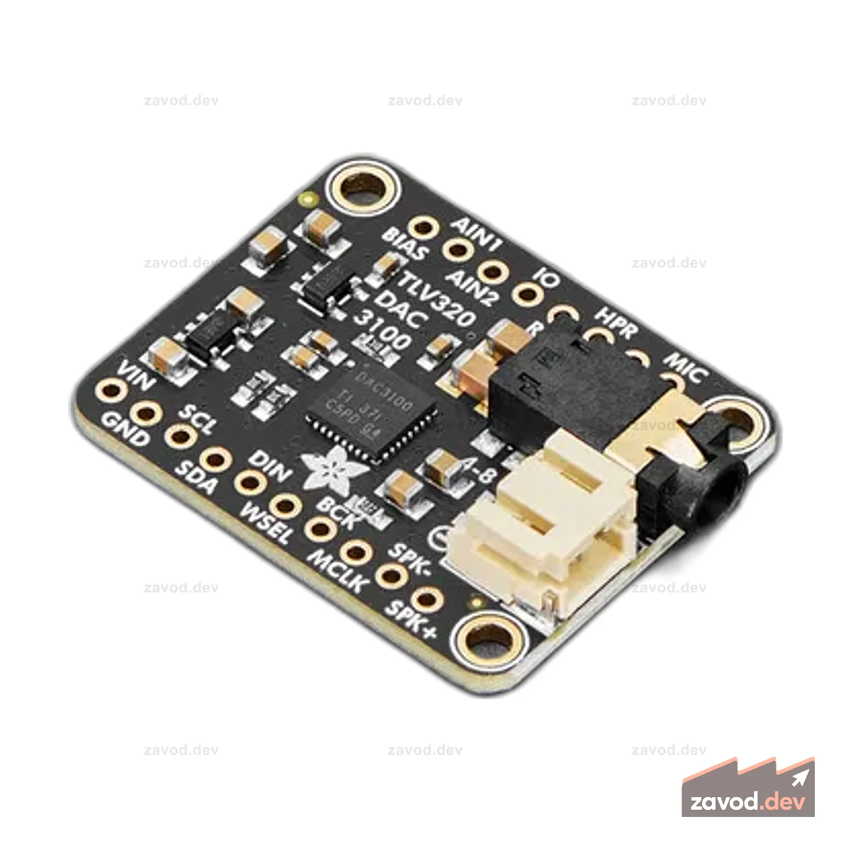 ЦАП Adafruit TLV320DAC3100 I2S с выходом на наушники и динамик