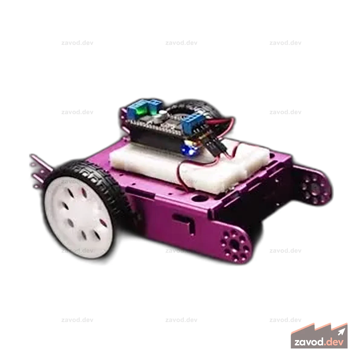 Алюминиевое шасси фиолетового цвета для двигателей TT — 2WD