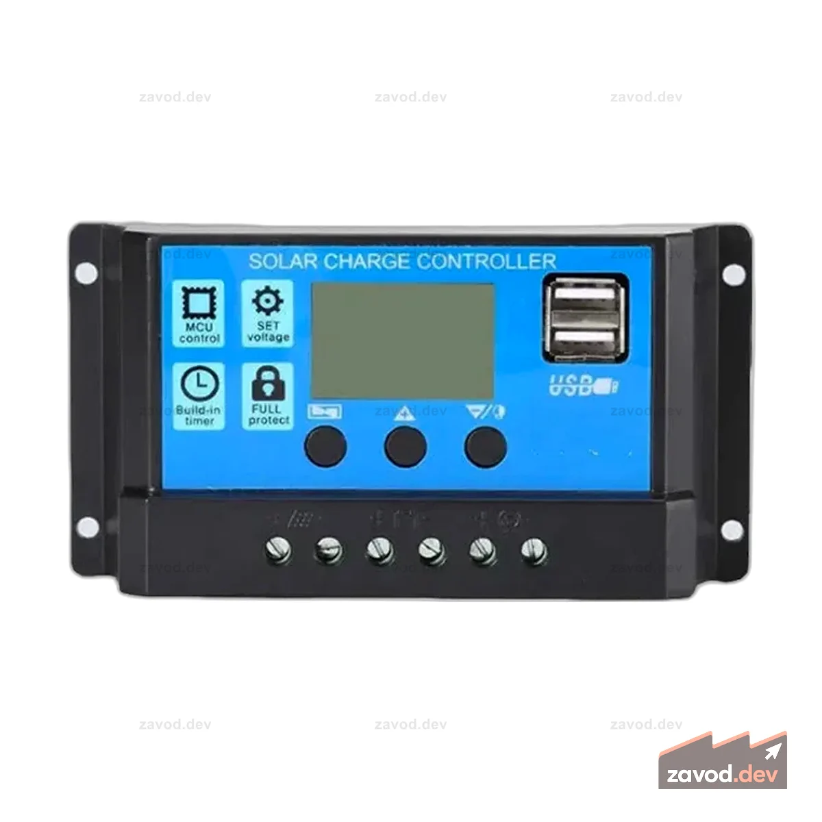 Цифровой солнечный контроллер PWM, 20 А, с ЖК-дисплеем и выходным портом USB