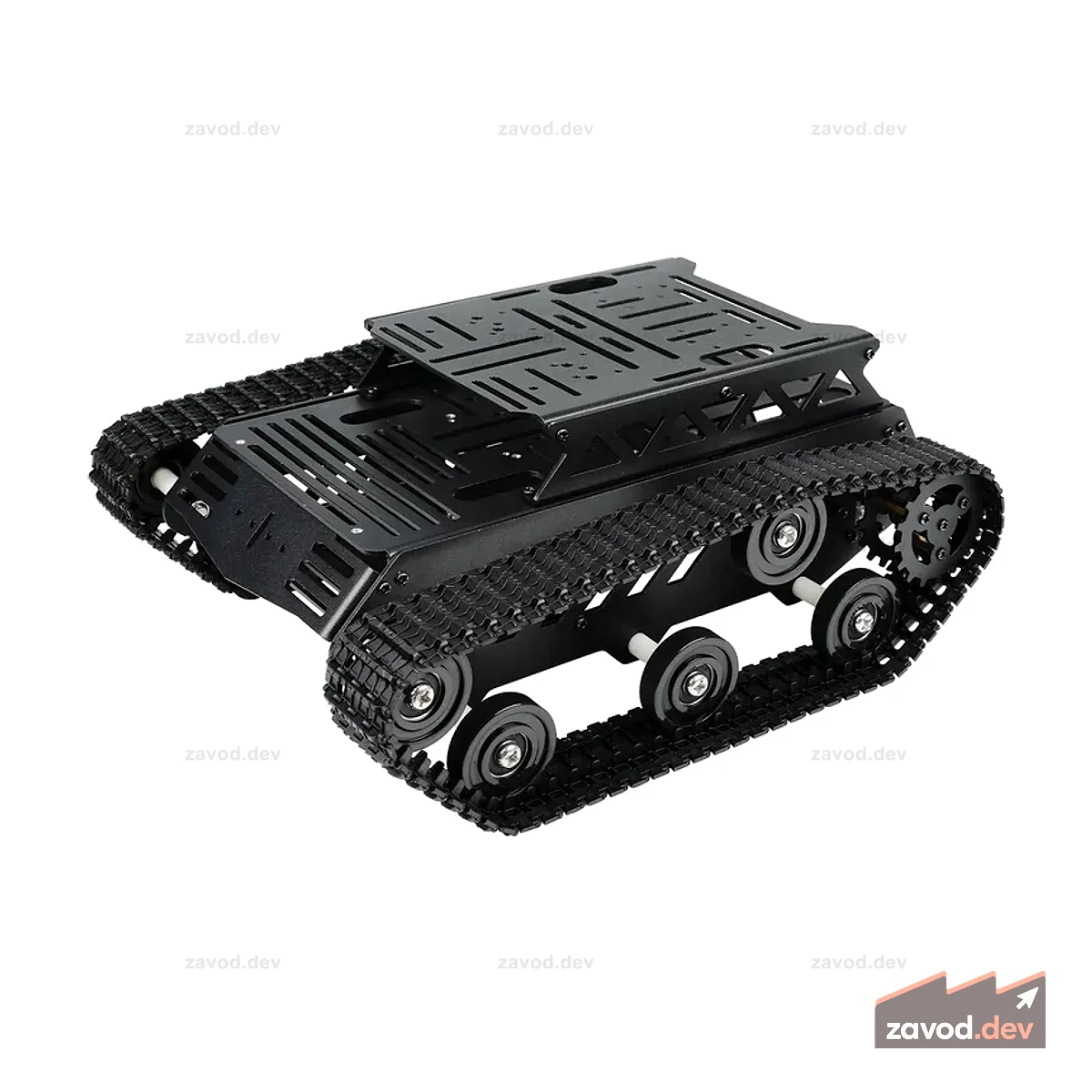 Hiwonder Tank Car Chassis Kit Амортизирующий робот с мотор-редуктором постоянного тока для Arduino / Raspberry Pi / Jetson Nano DIY Набор для обучения роботизированному автомобилю (черный)
Плата
