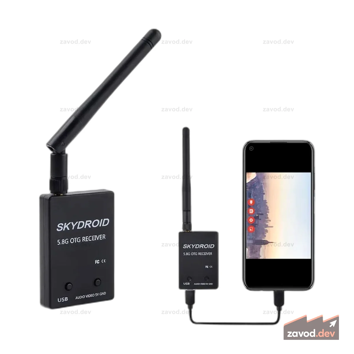 SKYDROID UVC Mini FPV приемник 5.8G 150CH для Android (черный)