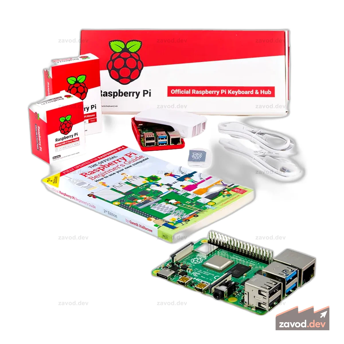 Pakronics® Raspberry Pi® 4 Настольный комплект, 1 ГБ