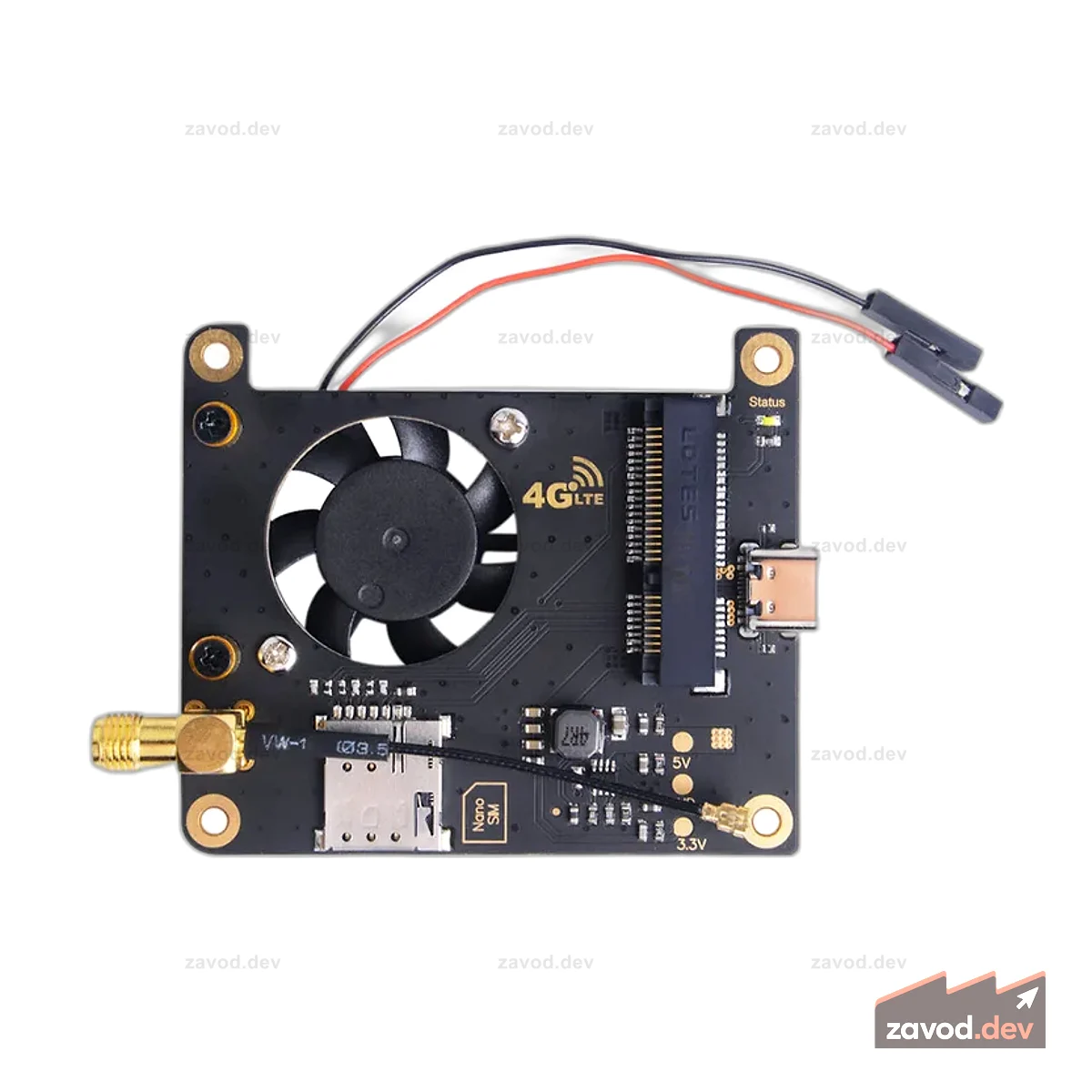52Pi RPi 4G/3G шапка для Raspberry Pi Zero/Zero W/Zero WH/2B/3B/3B+/4B, Jetson Nano, поддерживает SMS, MMS, почту, TCP, UDP, DTMF, HTTP, FTP
