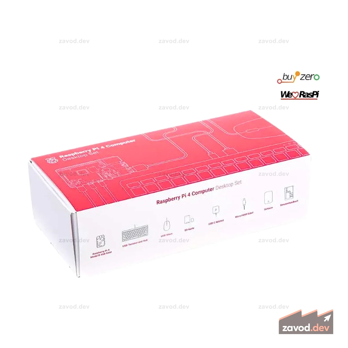 Offizielles Raspberry Pi 4 Desktop Kit DE - различные варианты