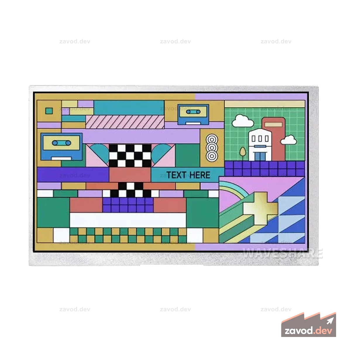 7-дюймовый модуль дисплея DVI для Raspberry Pi Pico, панель IPS, 1024×600 пикселей, интерфейс DVI