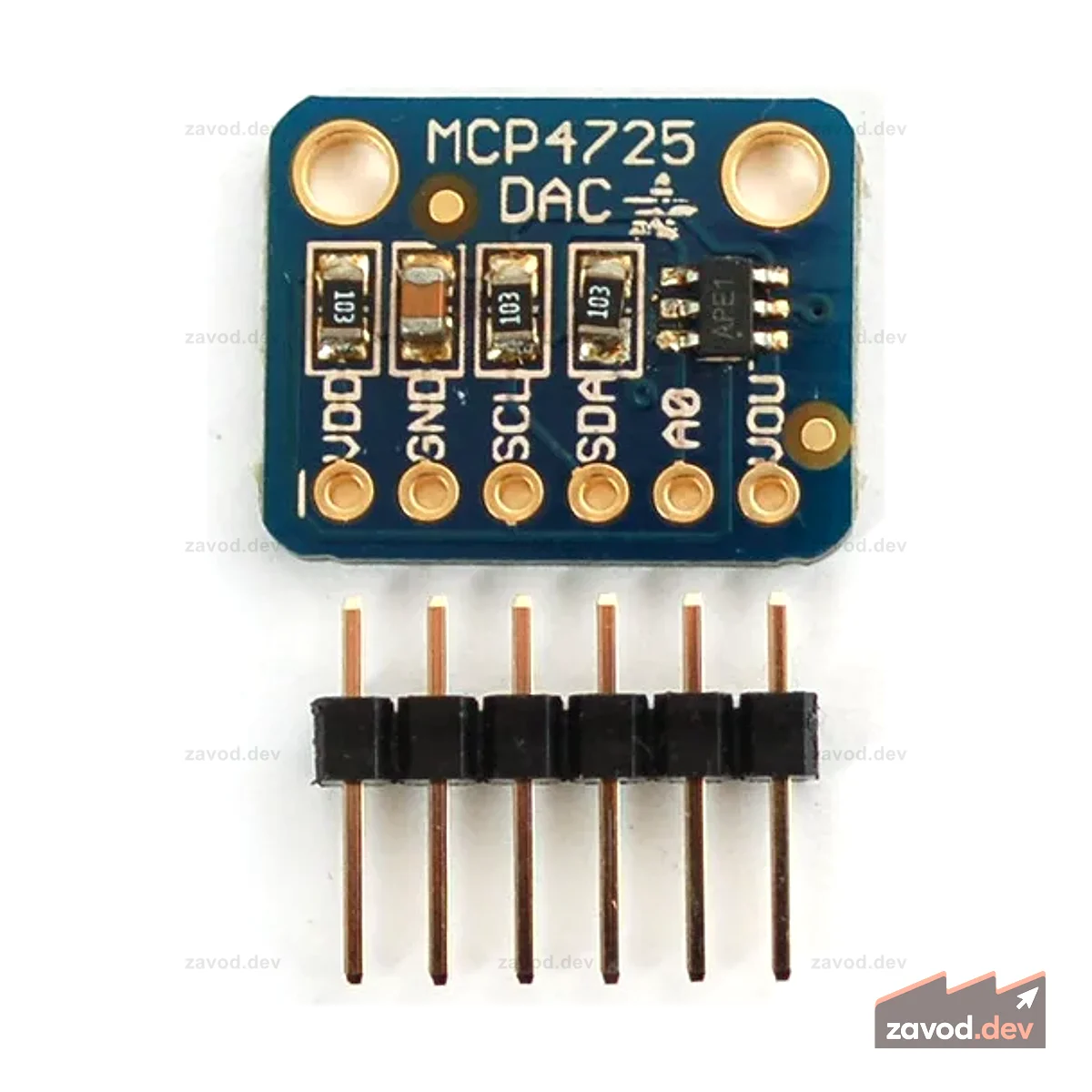 Коммутационная плата MCP4725 — 12-битный ЦАП с интерфейсом I2C