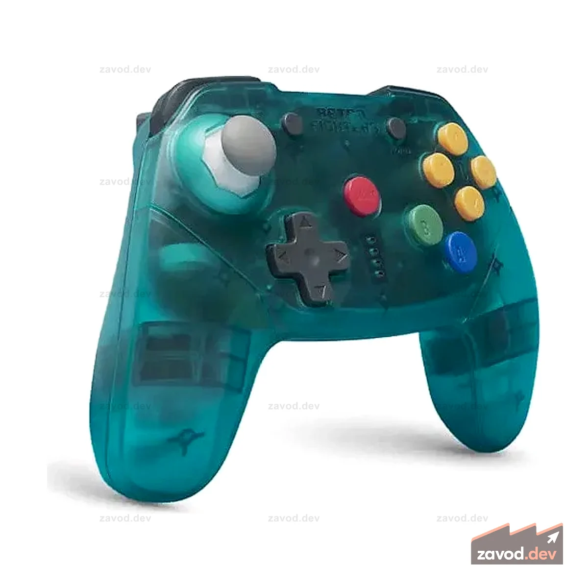 Retro Fighters Brawler64 Bluetooth NSO Edition — прозрачный синий