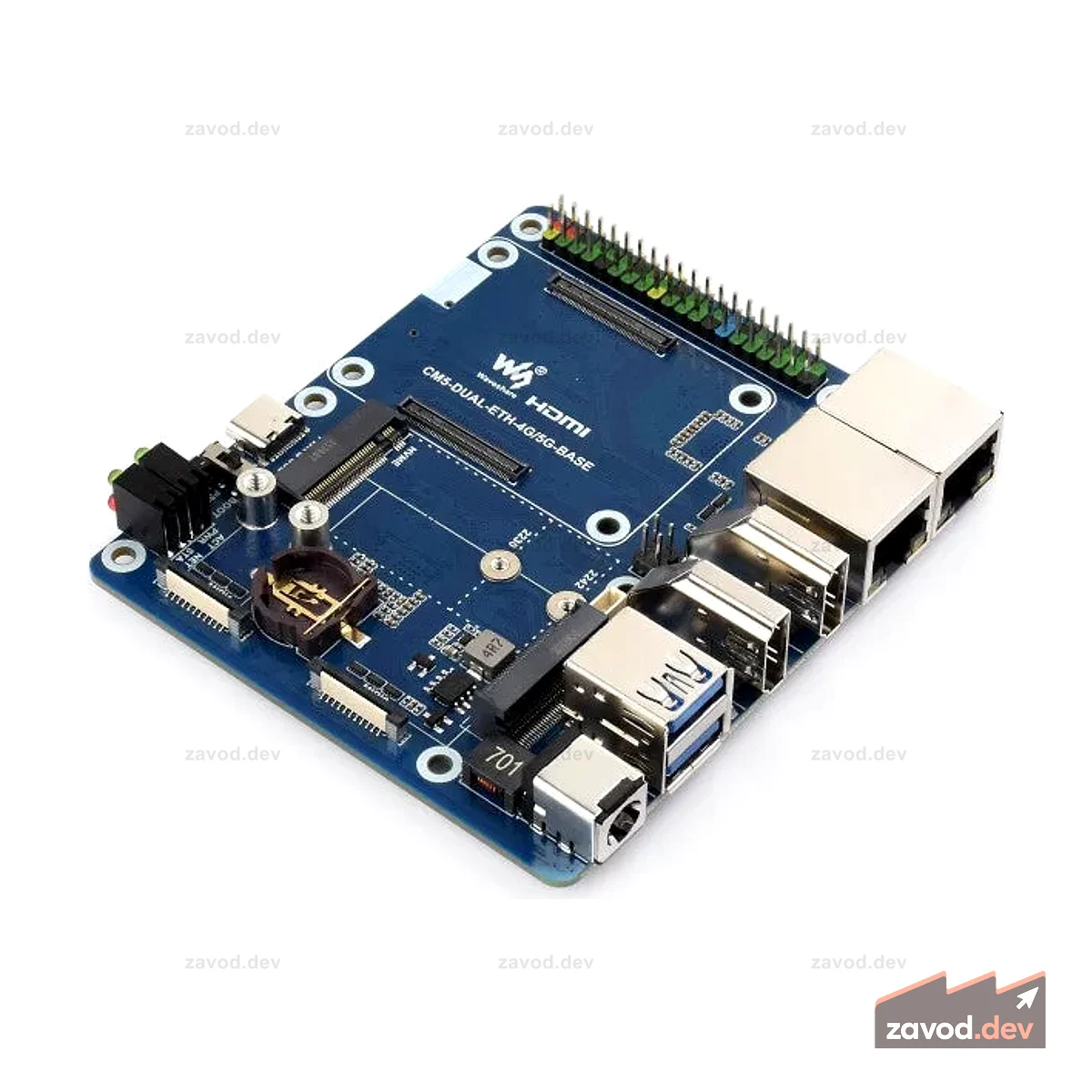 Waveshare 4G/5G CM5 CM5-DUAL-ETH-4G/5G-BASE