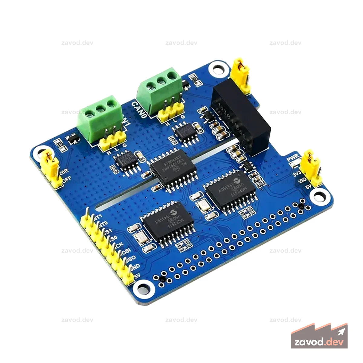 2-канальный изолированный CAN-расширитель Raspberry Pi