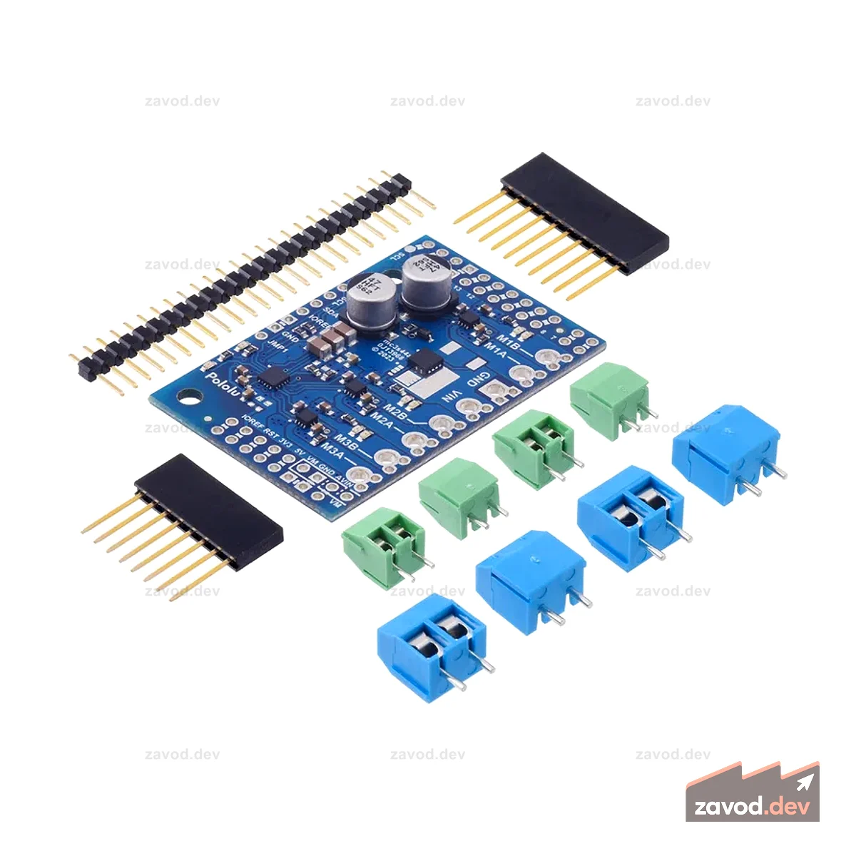 Pololu Motoron M3S550 Комплект щитка контроллера тройного двигателя для Arduino
