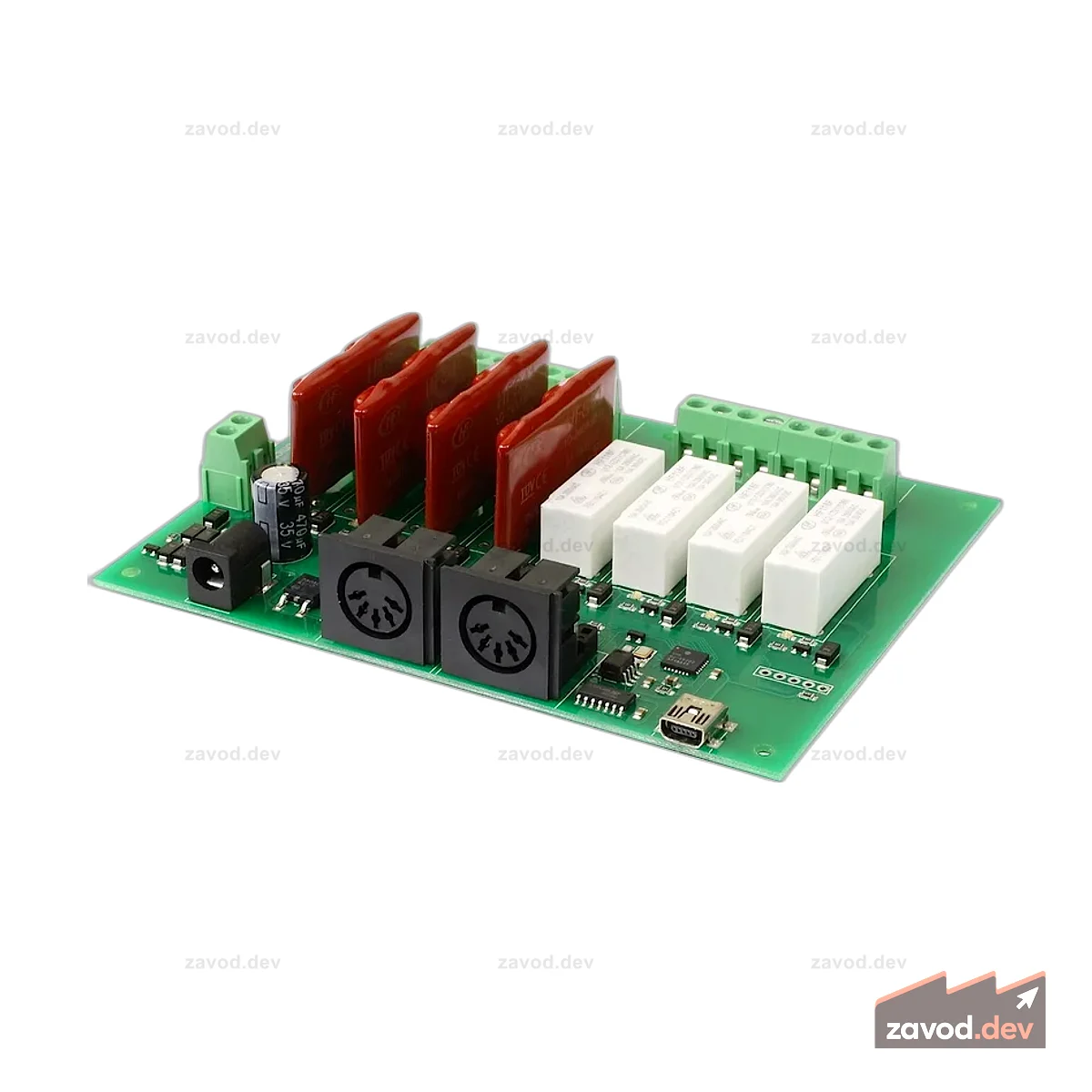 MIDI-RLY08-4R4D 4 Реле 4 Диммер