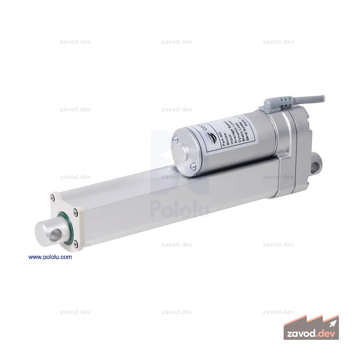 Glideforce MD122006 Линейный привод средней мощности: 100 кгс, ход 6 дюймов (полезный 5,9 дюйма), 0,58 дюйма/с, 12 В