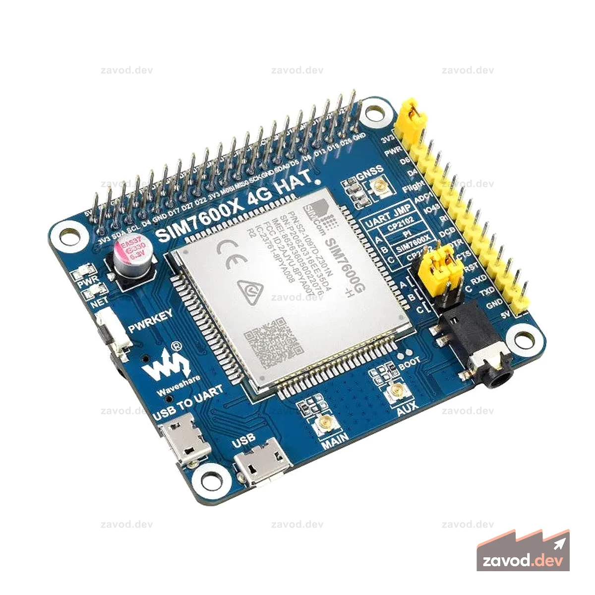 Waveshare 17372 SIM7600G-H 4G HAT