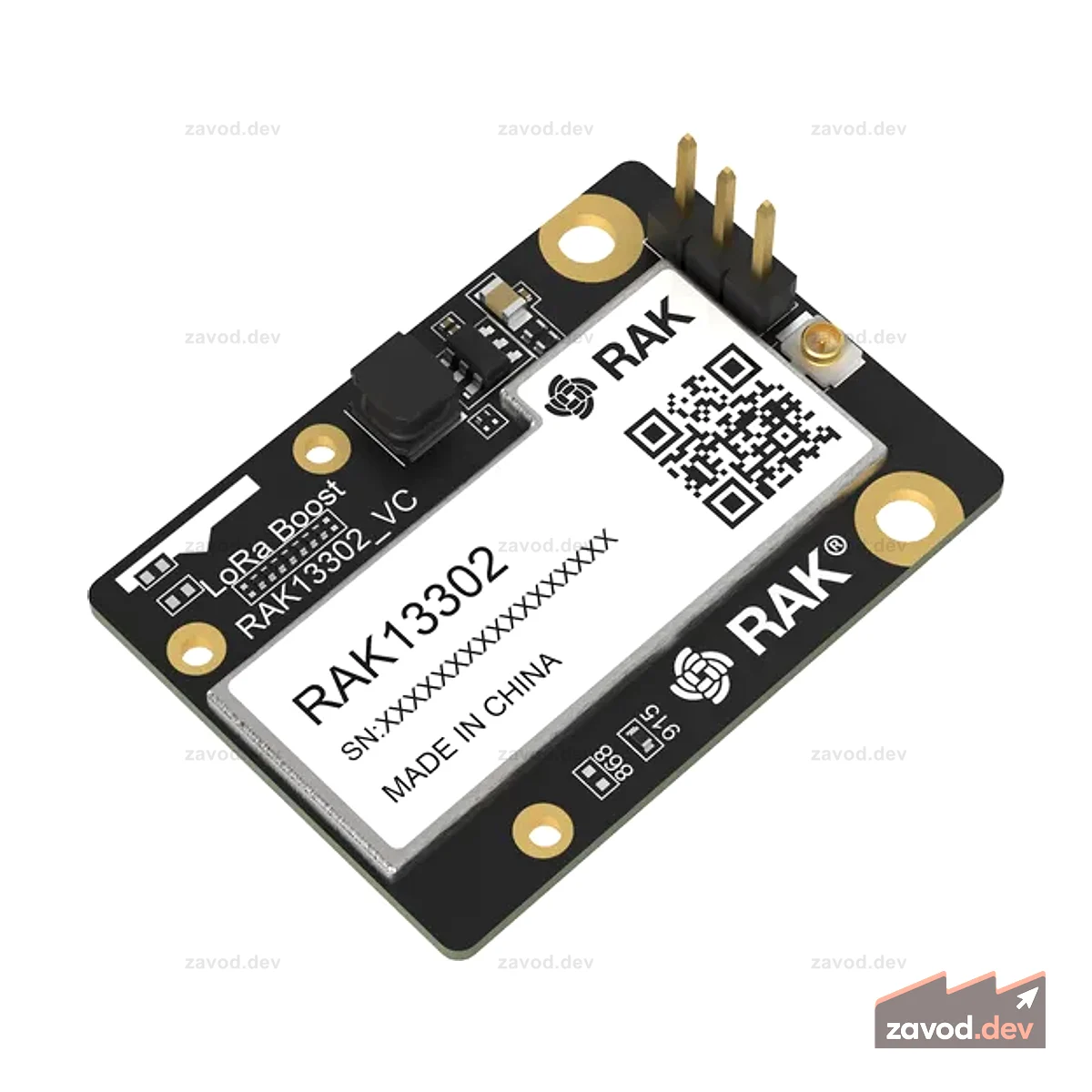 Модуль мощностью 1 Вт для LoRa® с усилителем SX1262 + SKY66122 | Модуль мощностью 1 Вт для стабильных беспроводных сетей большого радиуса действия | РАК13302