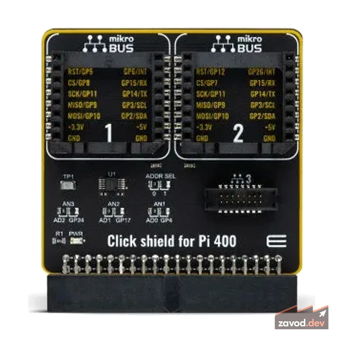 Щиток Click для Pi 400
Обзор