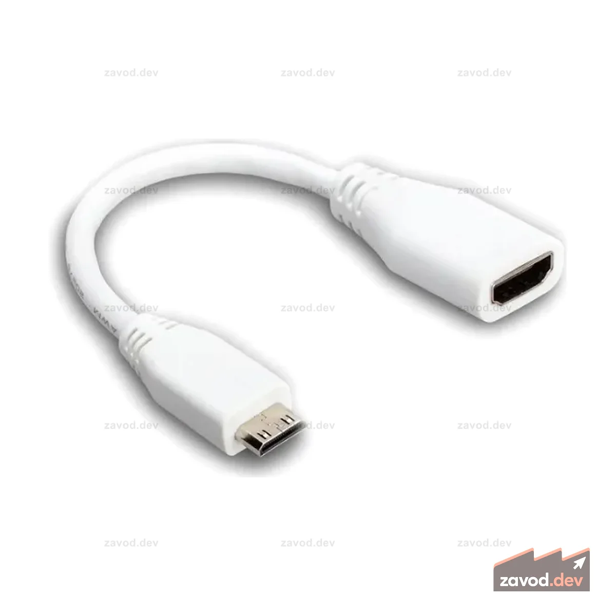 Официальный кабель Raspberry Pi 10 см Mini HDMI C/M к стандартному HDMI A/F, белый