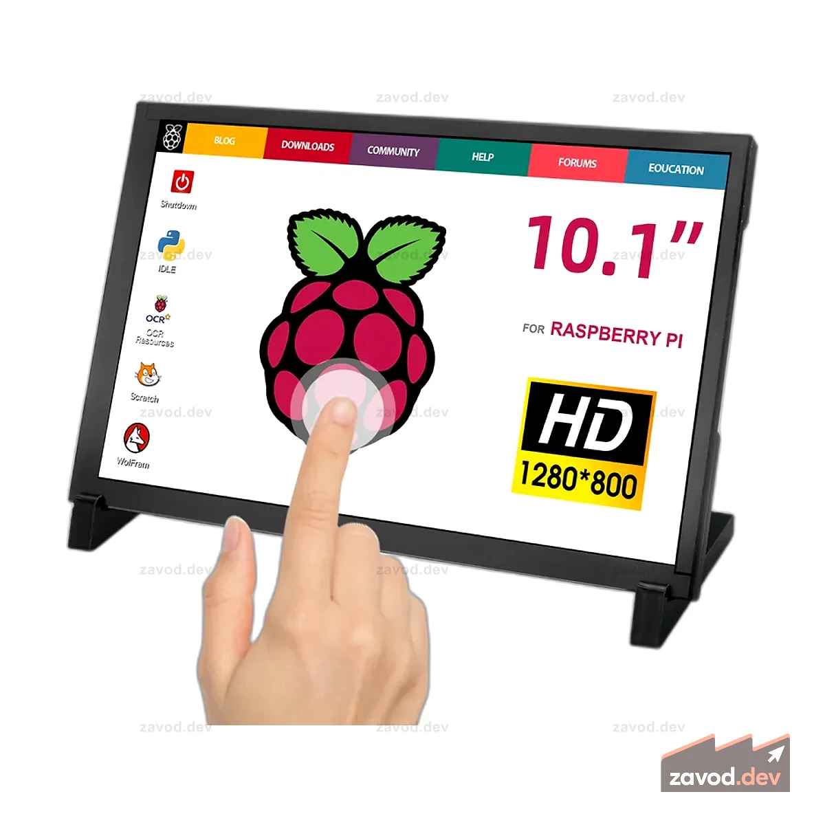 Elecrow 10,1-дюймовый дисплей IPS 1280x800 акриловый корпус сенсорный экран, совместимый с ПК Raspberry Pi Jetson Nano