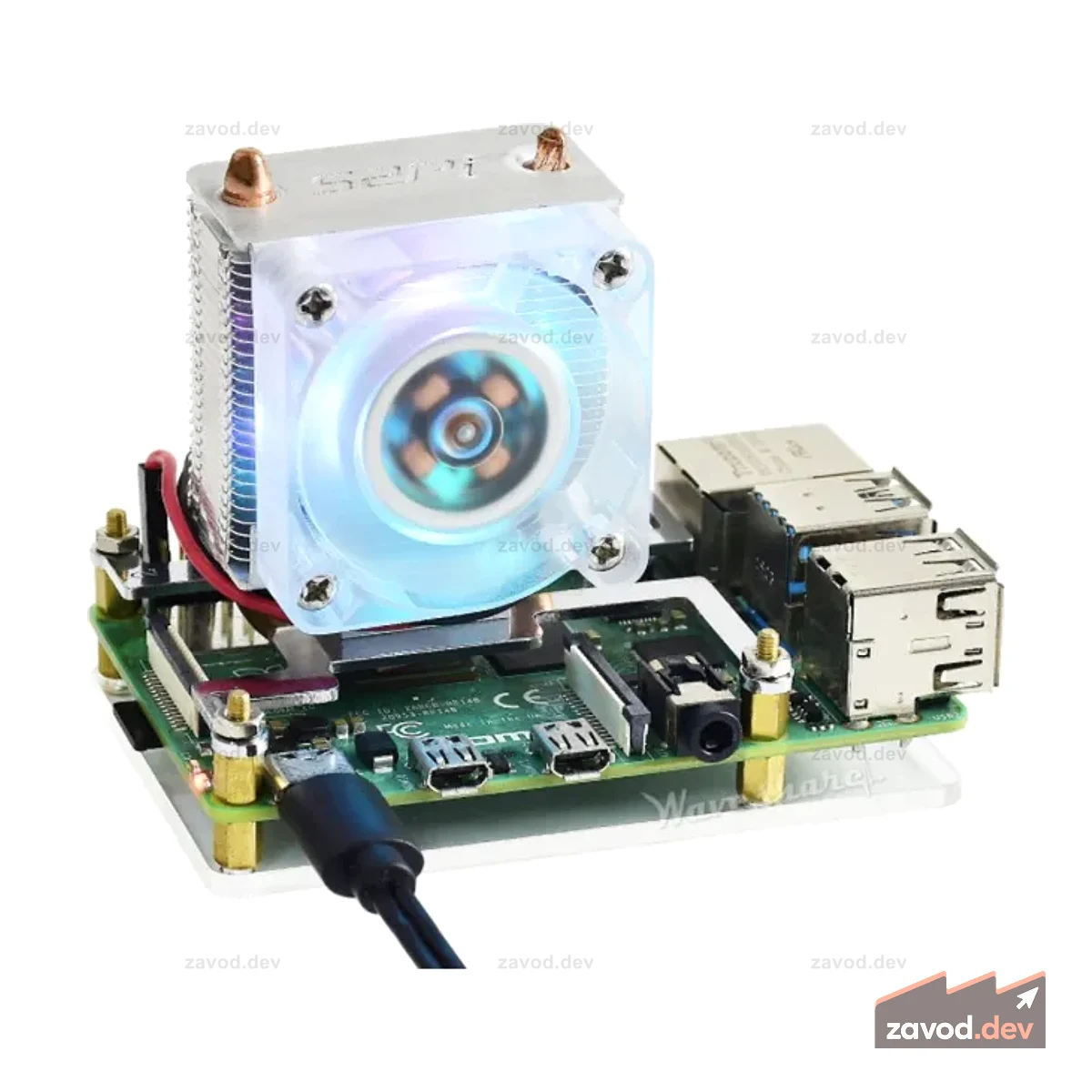 Вентилятор охлаждения процессора ICE Tower для Raspberry Pi 4 3, супер рассеивание тепла