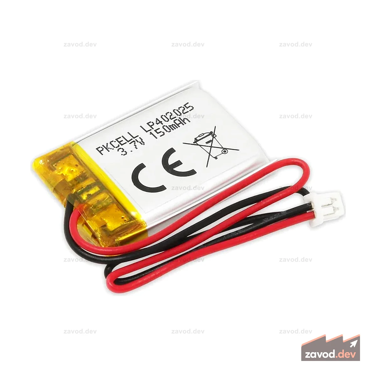 LiPo аккумулятор 150 мАч, 3,7 В, разъем PicoBlade 1,25 мм