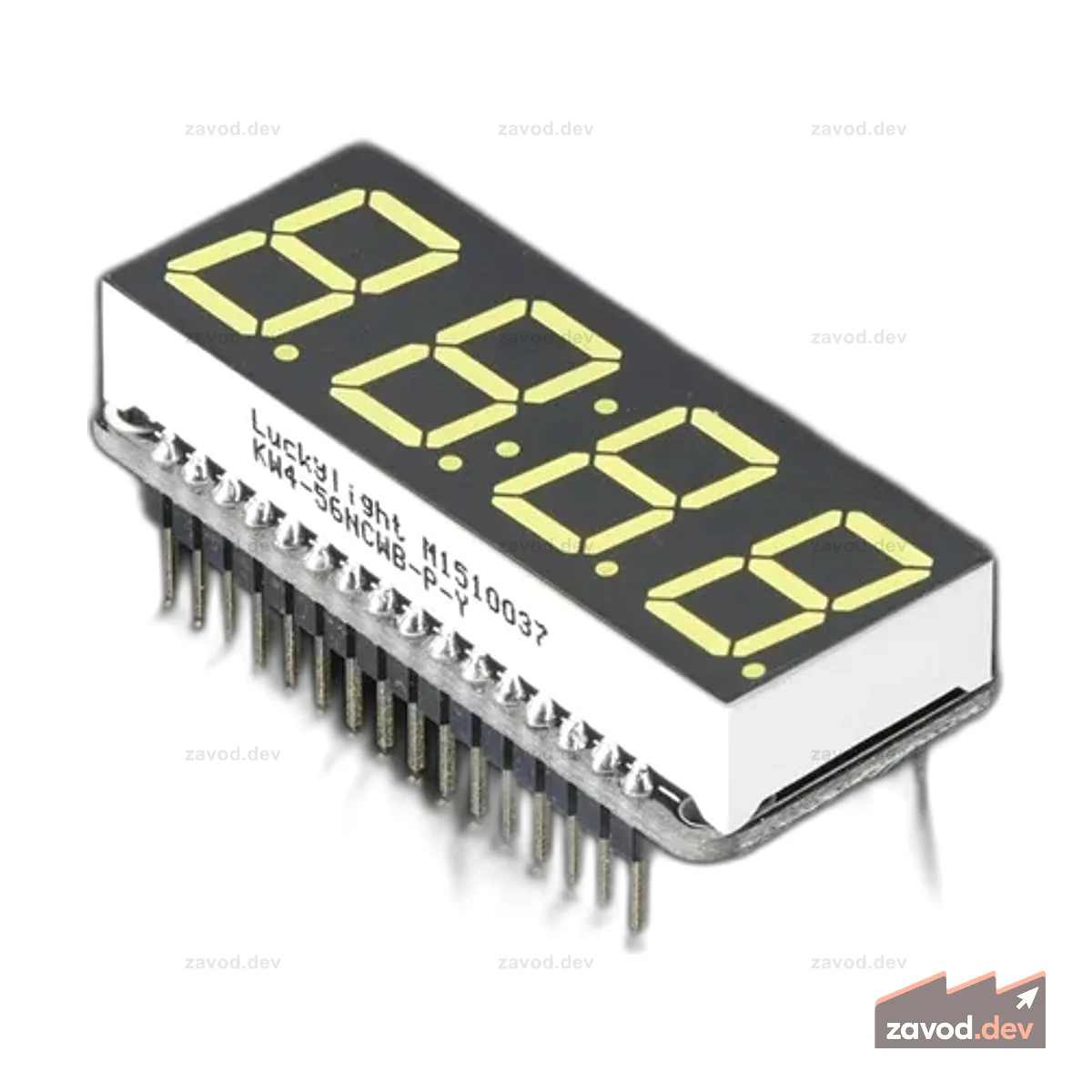 Adafruit 4-значный 7-сегментный светодиодный матричный дисплей FeatherWing - белый