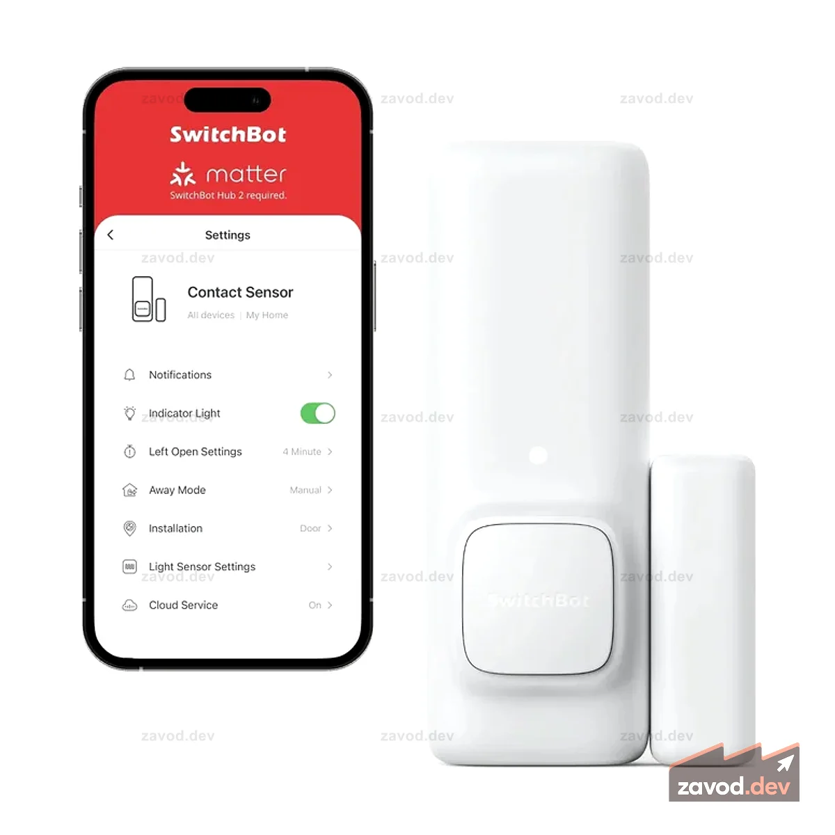 Контактный датчик SwitchBot
ОСОБЕННОСТИ