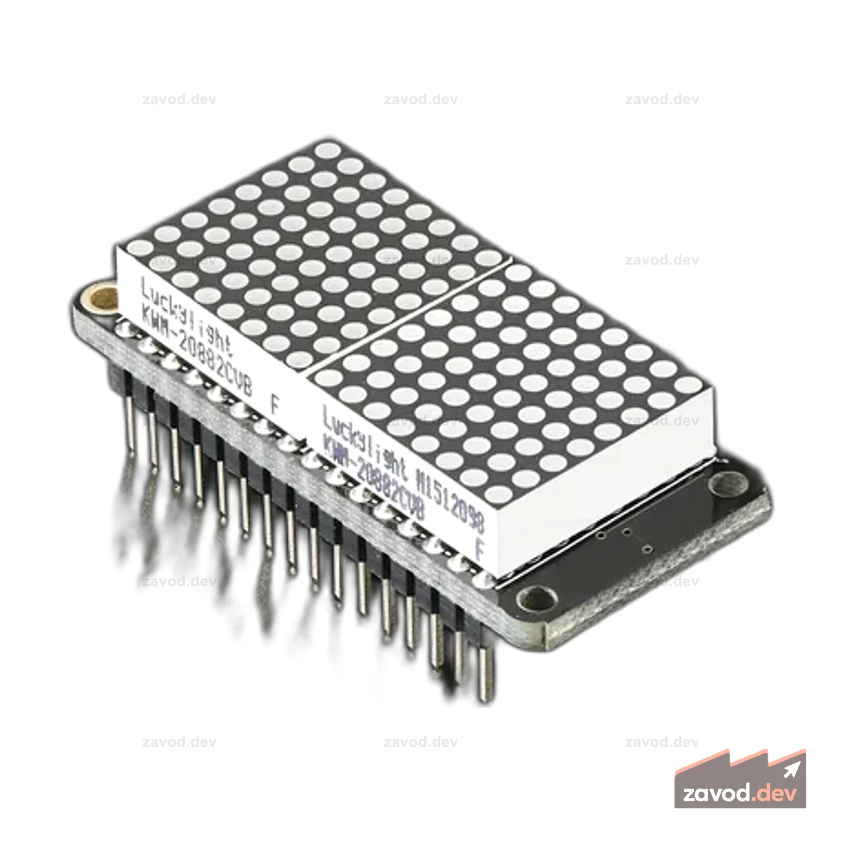 Adafruit 0,8-дюймовый светодиодный матричный дисплей FeatherWing 8x16 — желто-зеленый