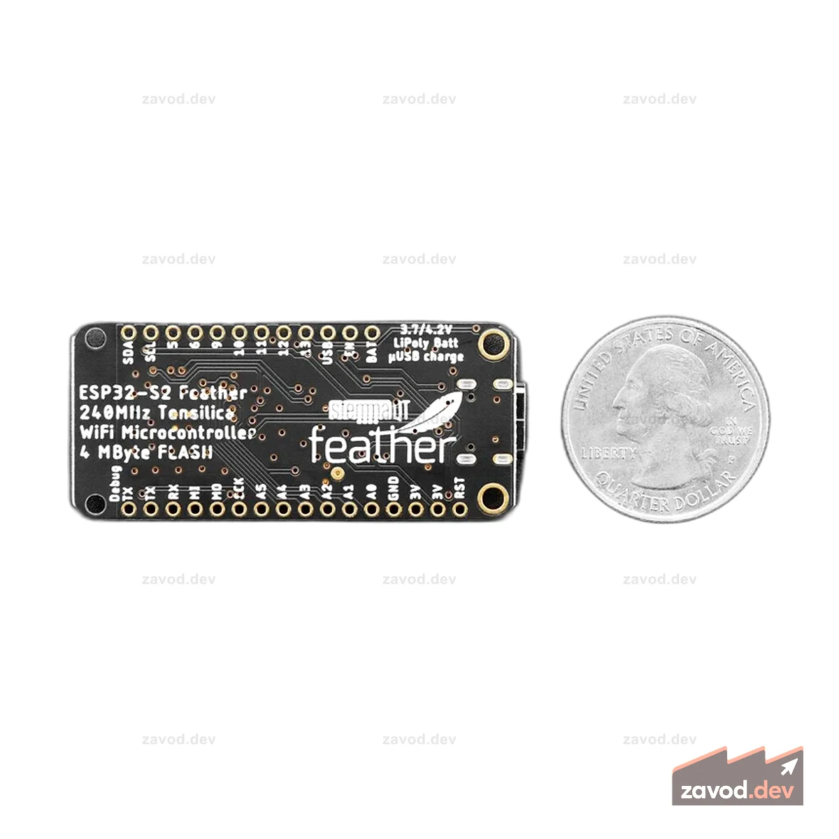 Adafruit ESP32-S2 Feather - 2 МБ PSRAM и STEMMA QT/Qwiic