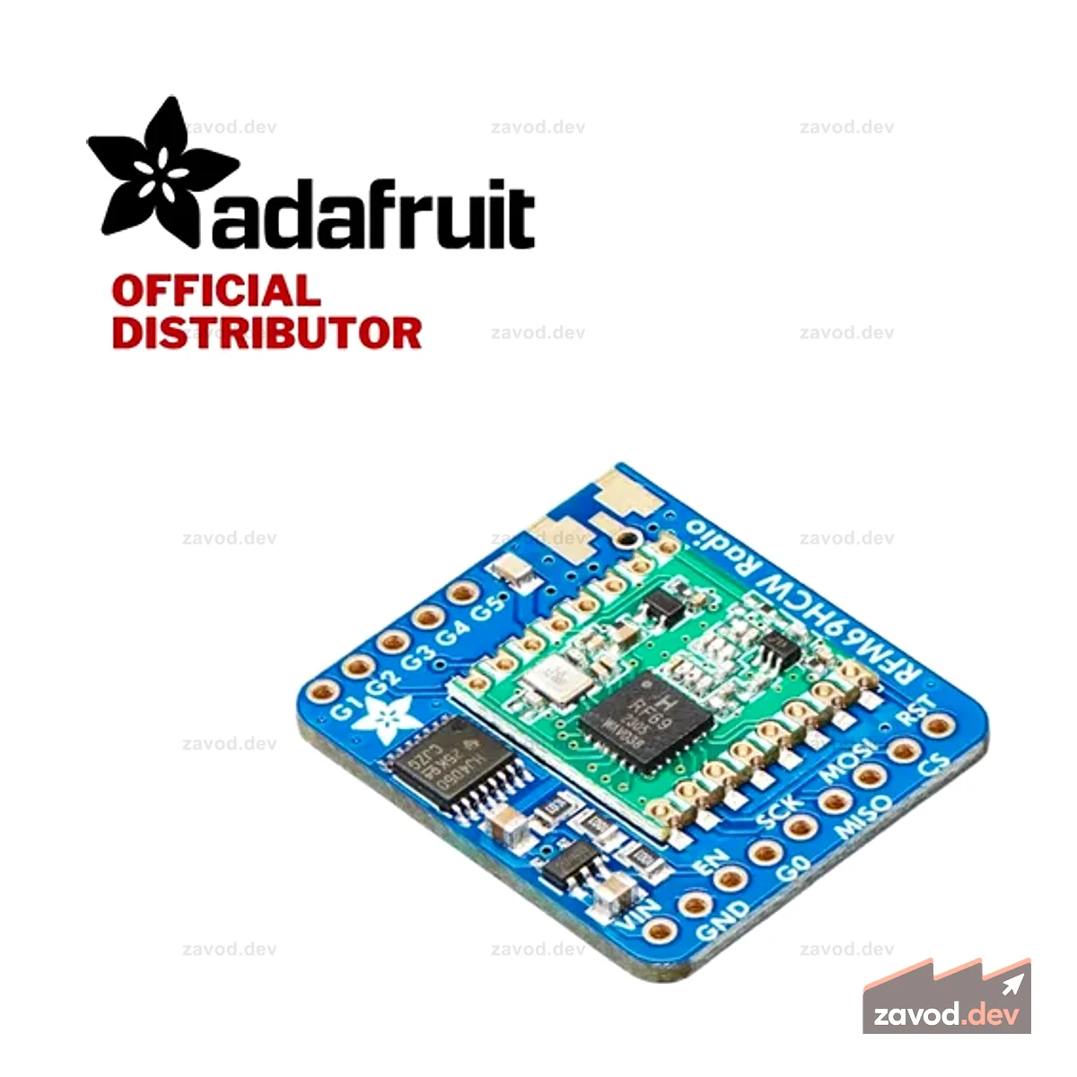 Трансивер Adafruit RFM69HCW - радиочастота 433 МГц