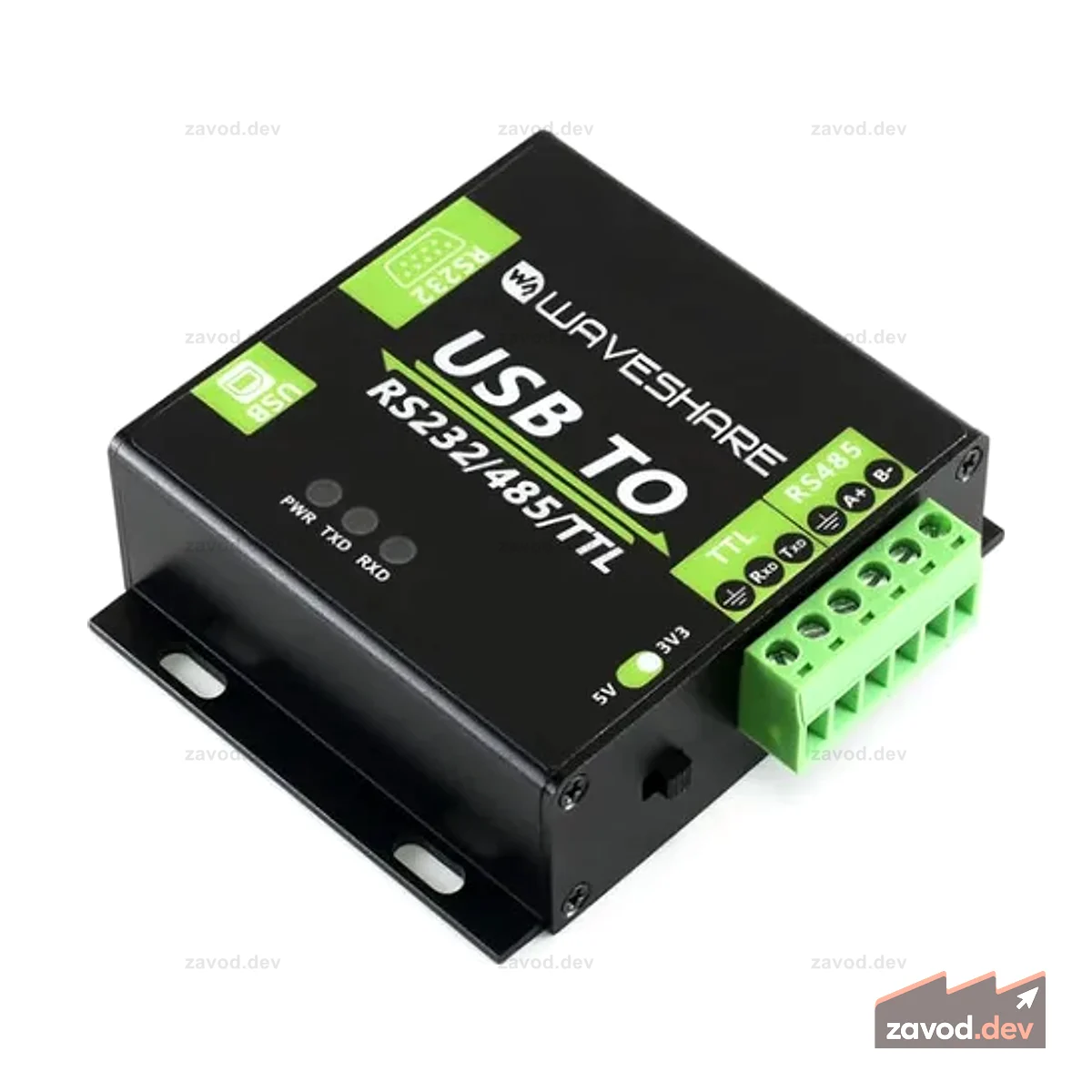 Промышленный изолированный преобразователь USB TO RS232/RS485/TTL