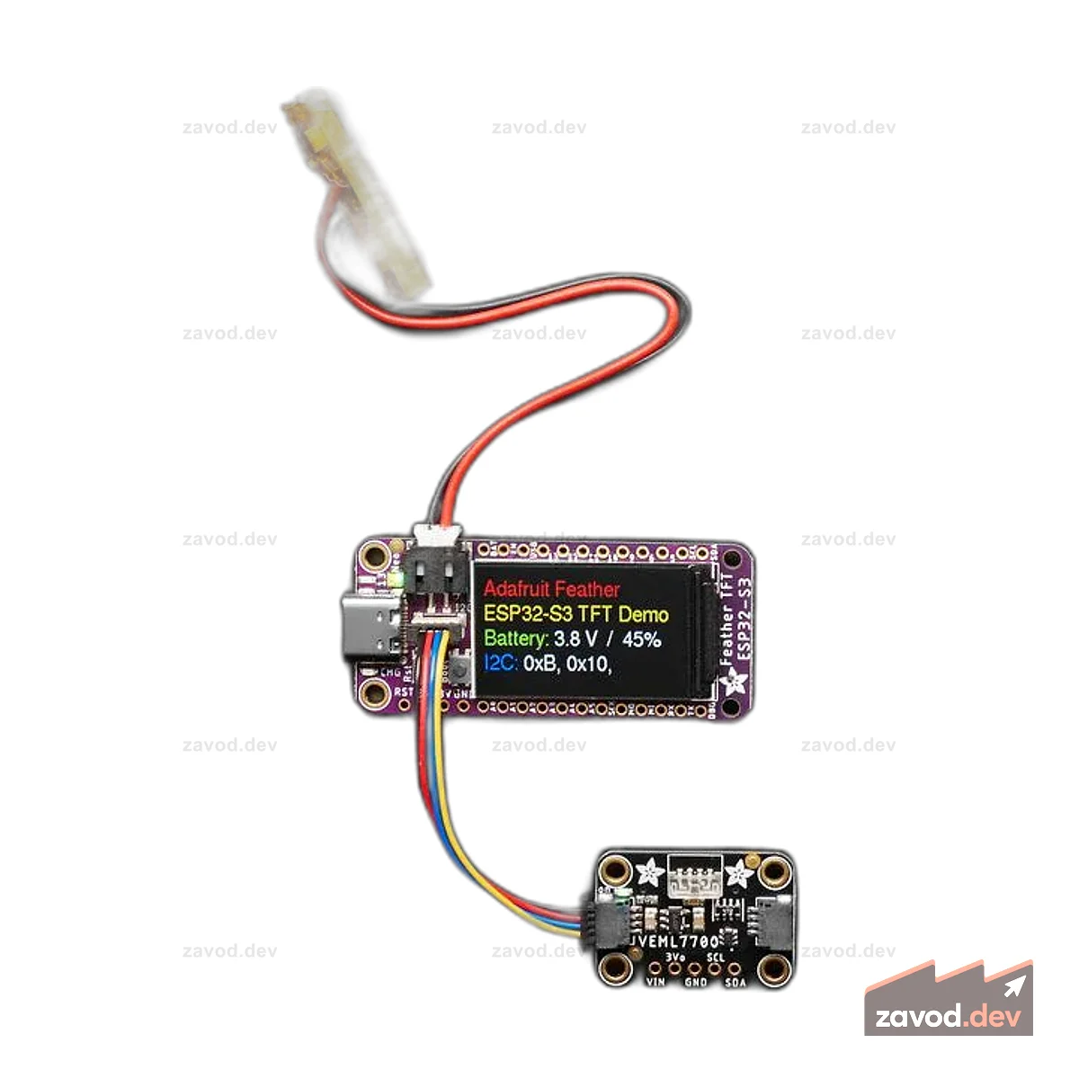 Adafruit ESP32-S3 TFT Feather (4 МБ флэш-памяти/2 МБ PSRAM)
