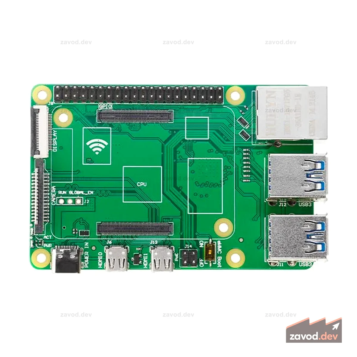 Плата адаптера Raspberry Pi CM4 к Pi4B Компьютерный модуль 4 Плата ввода-вывода для Raspberry Pi
