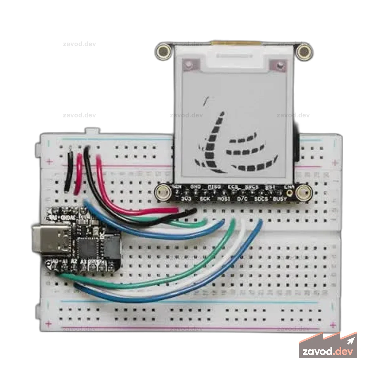 Adafruit 1,54-дюймовый трехцветный дисплей на электронных чернилах/бумаге и SRAM