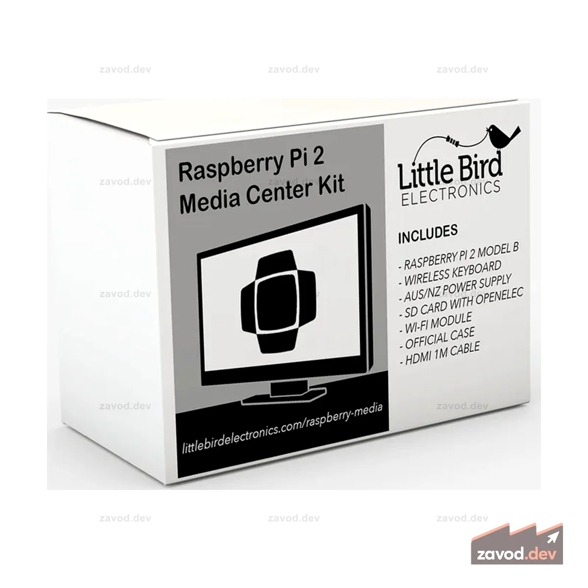 Комплект медиацентра Raspberry Pi 2