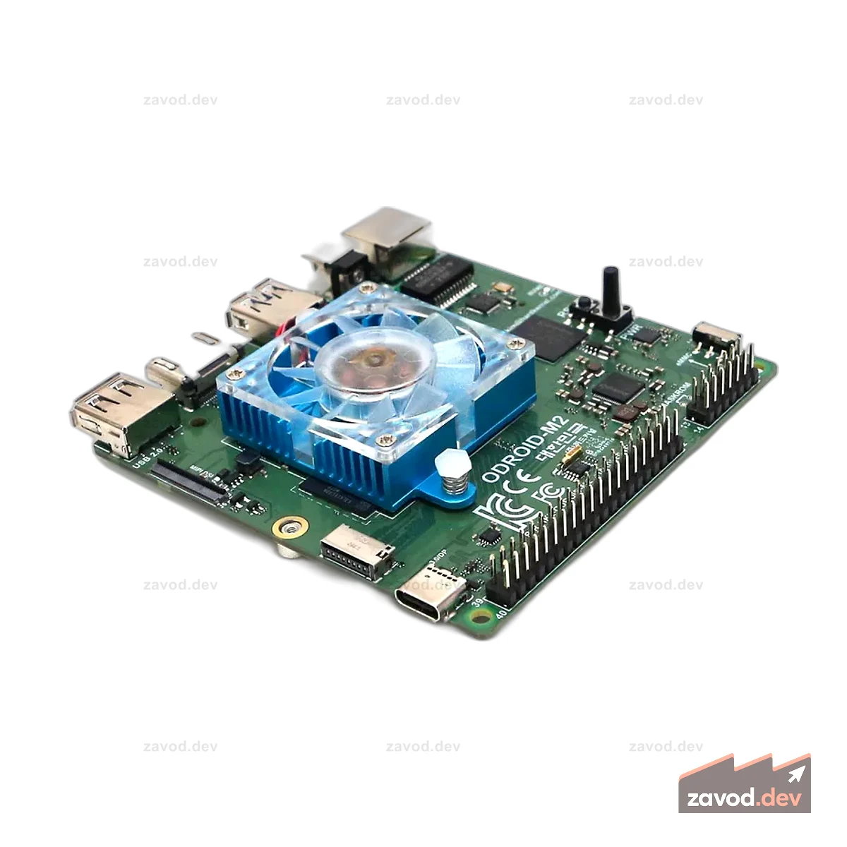 ODROID-M2 с чехлом, 64 ГБ eMMC в комплекте